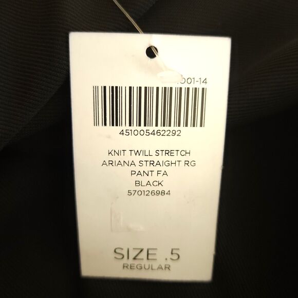 NWT Chico's .5R Womens 6 Black Pull On Stretch Slim Straight Ariana Pants - Picture 4 of 9